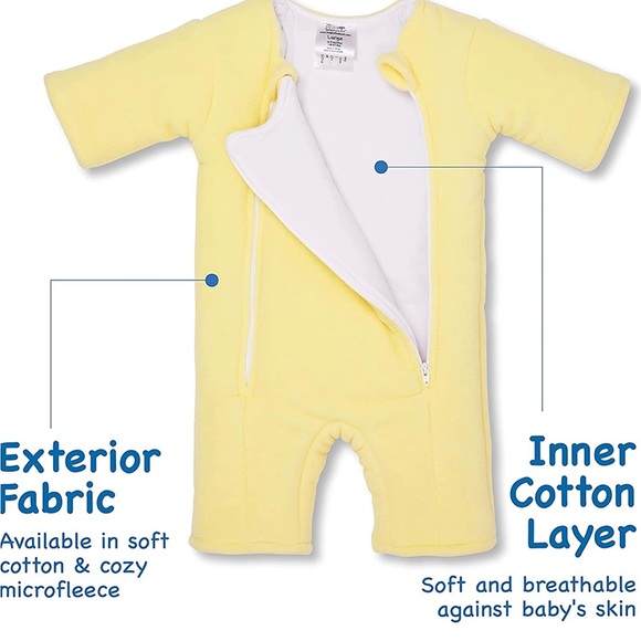 NEW baby Merlin’s magic sleep suit swaddle transition product microfleece - Picture 5 of 9